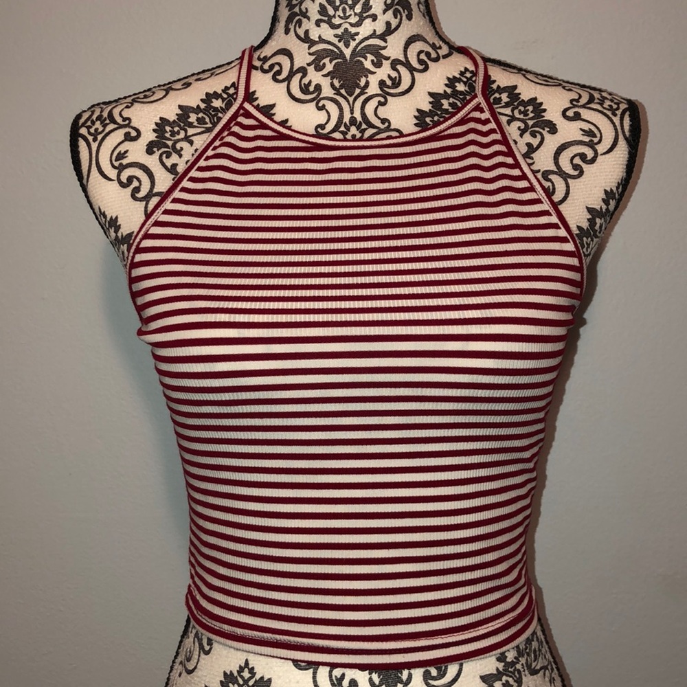 Striped halter top